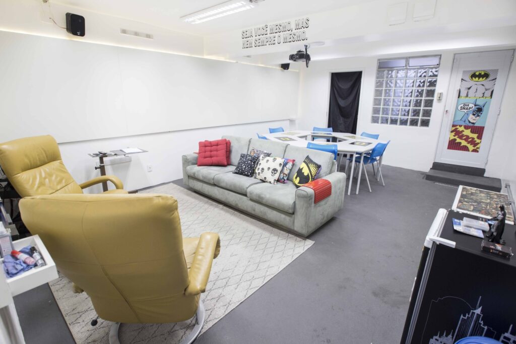 Espaço da Blocktime Coworking no começo, quando eles começaram, há 10 anos atrás