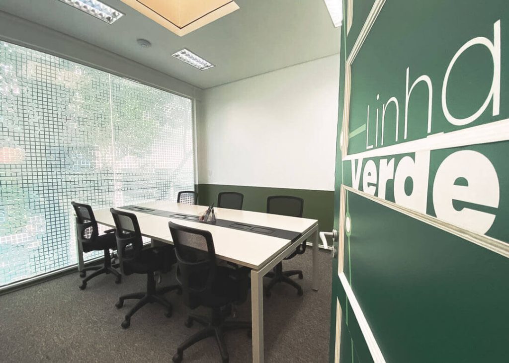 Imagem mostra espaço da Blocktime Coworking que fica em Pinheiros