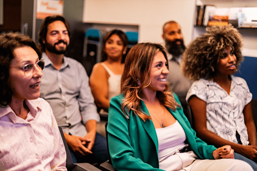 Imagem mostra profissionais na blocktime coworking, a comunidade de trabalho em Pinheiros